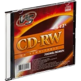 Диск CD-RW VS 700Mb 12x Slim Case (5 шт.) (VSCDRWSL501)