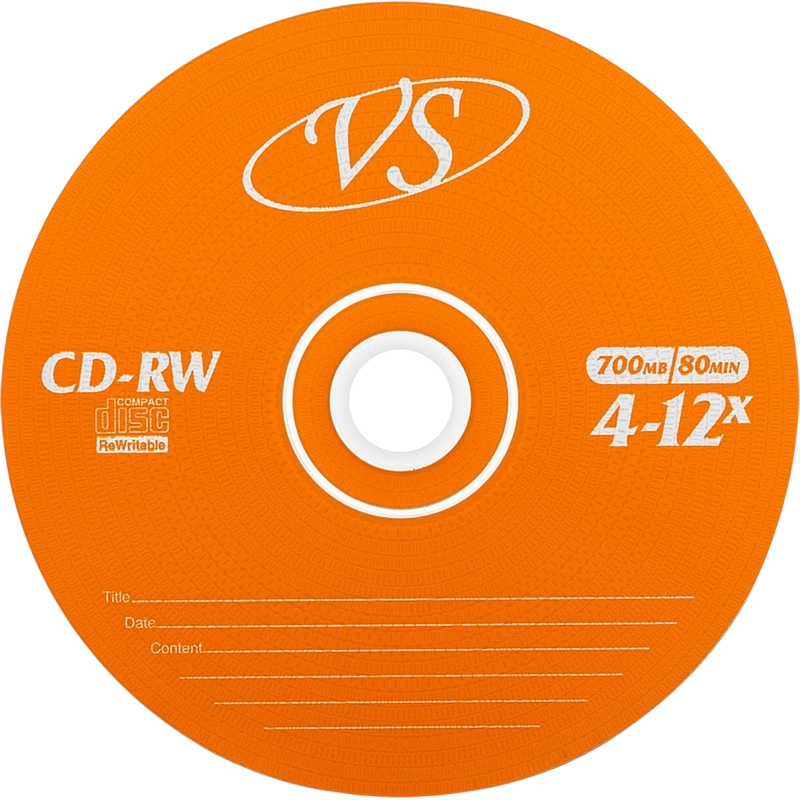 Диск CD-RW VS 700Mb 12x Slim Case (5 шт.) (VSCDRWSL501) - фото 3