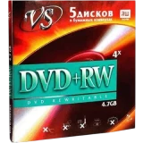 Диск DVD+RW VS 4.7Gb 4x Paper Cover (5 шт.) (VSDVDPRWK501)