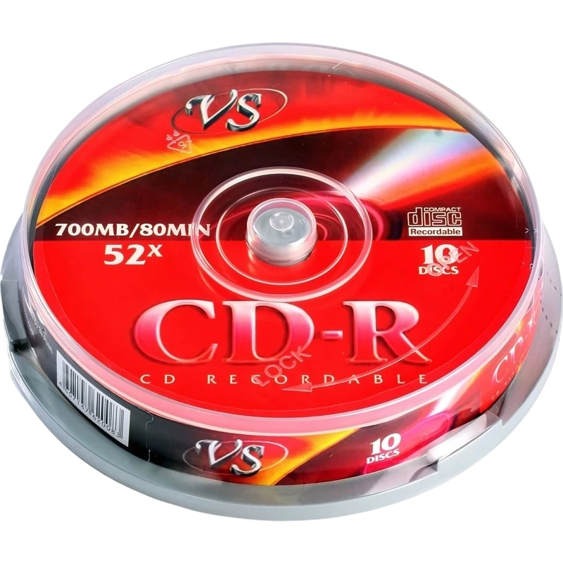 Диск CD-R VS 700MB 52x Cake Box (10 шт.) (VSCDRCB1001)