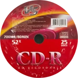 Диск CD-R VS 700Mb 52x Shrink (25 шт.) (VSCDRSH2501)