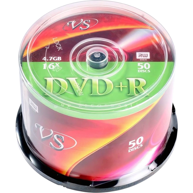 Диск DVD+R VS 4.7Gb 16x Cake Box (50 шт.) (VSDVDPRCB5001)