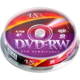 Диск DVD-RW VS 4.7Gb 4x Cake Box (10 шт.) (VSDVDRWCB1001)
