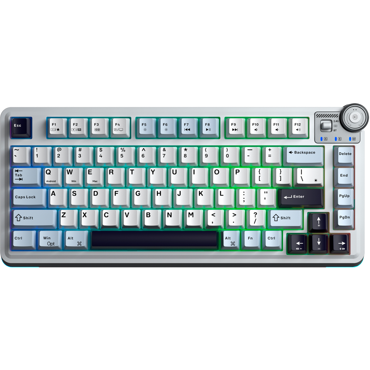 Клавиатура AULA AU75 Light Blue/White/Dark Purple