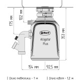 Измельчитель пищевых отходов Bort Alligator Plus (93410761)