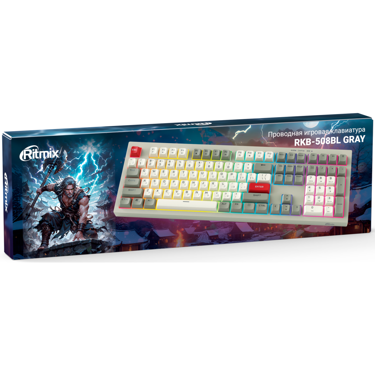 Клавиатура Ritmix RKB-508BL Grey - фото 4