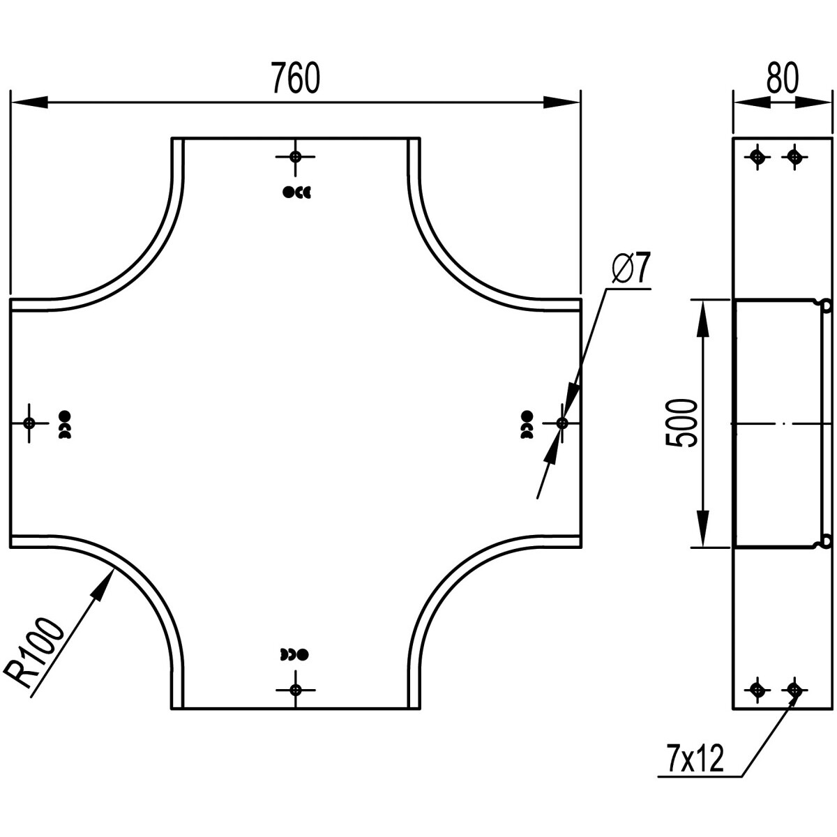 Ответвитель кабельного лотка DKC 36207K - фото 4