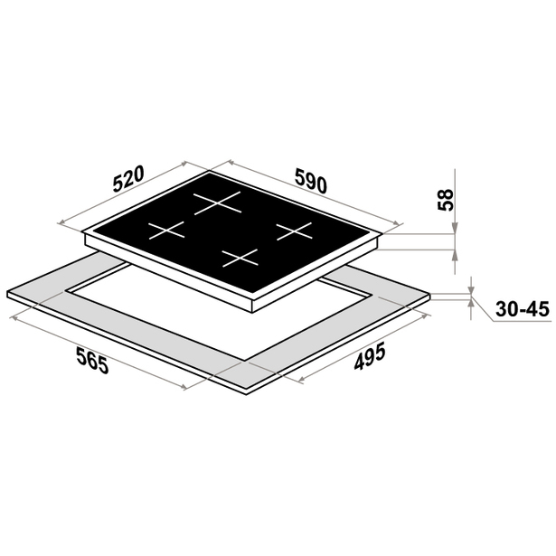 Индукционная варочная панель MAUNFELD CVI593BBK - КА-00019766 - фото 7