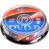 Диск DVD-R VS 4.7Gb 16x Cake Box (10 шт.) (VSDVDRCB1001)