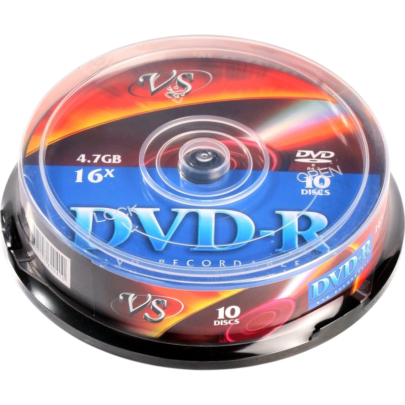 Диск DVD-R VS 4.7GB 16x Cake Box (10 шт.) (VSDVDRCB1001)