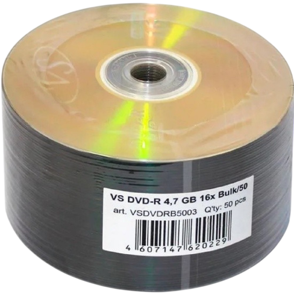 Диск DVD-R VS 4.7GB 16x Shrink (50 шт.) (VSDVDRB5003)