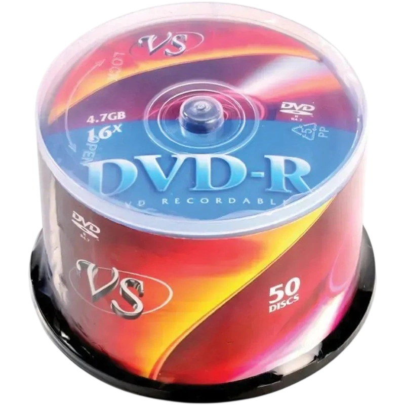 Диск DVD-R VS 4.7Gb 16x Cake Box (50 шт.) (VSDVDRCB5001)