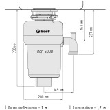 Измельчитель пищевых отходов Bort TITAN 5000 (91275783)