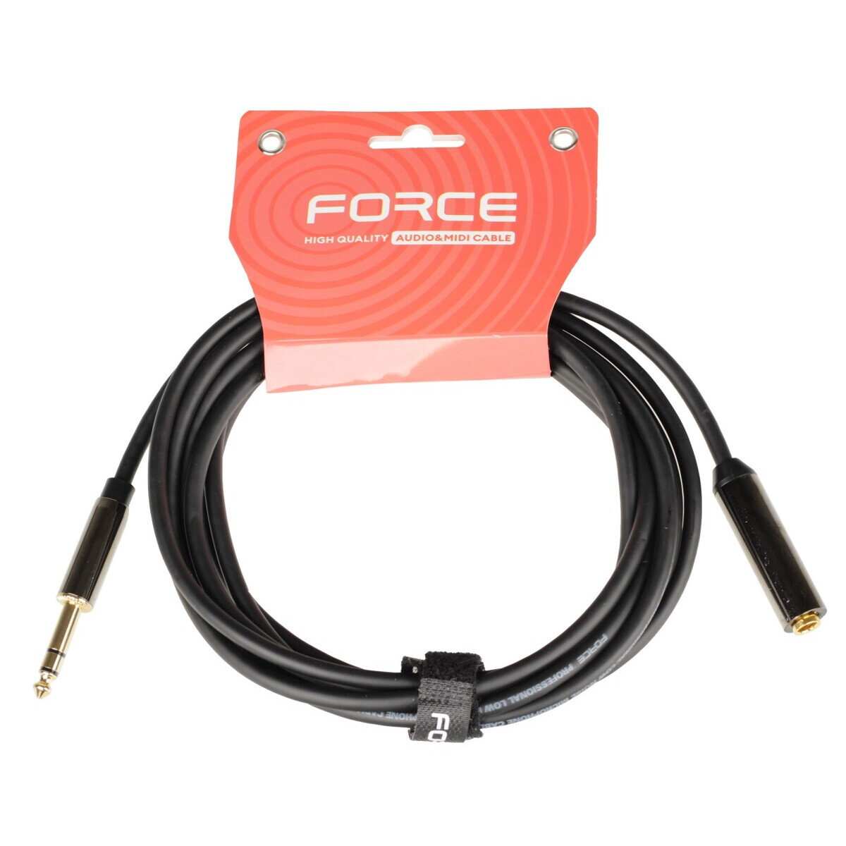 Кабель удлинительный 6.3 Jack (M) - 6.3 Jack (F), 3м, FORCE FLC-04