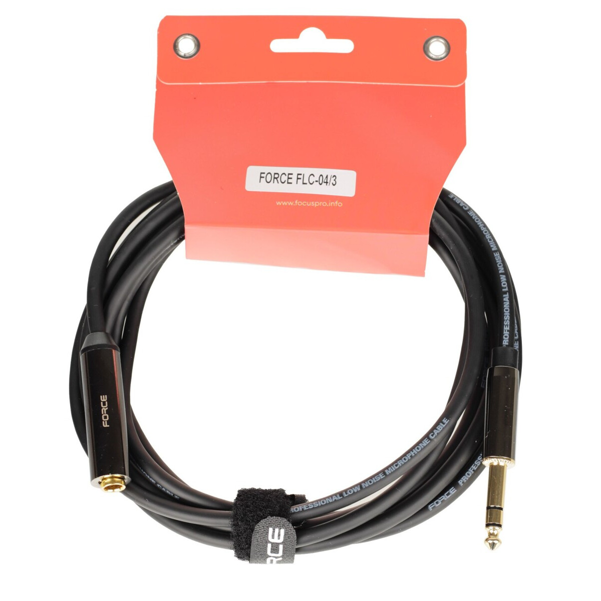 Кабель удлинительный 6.3 Jack (M) - 6.3 Jack (F), 3м, FORCE FLC-04 - FLC-04/3 - фото 4