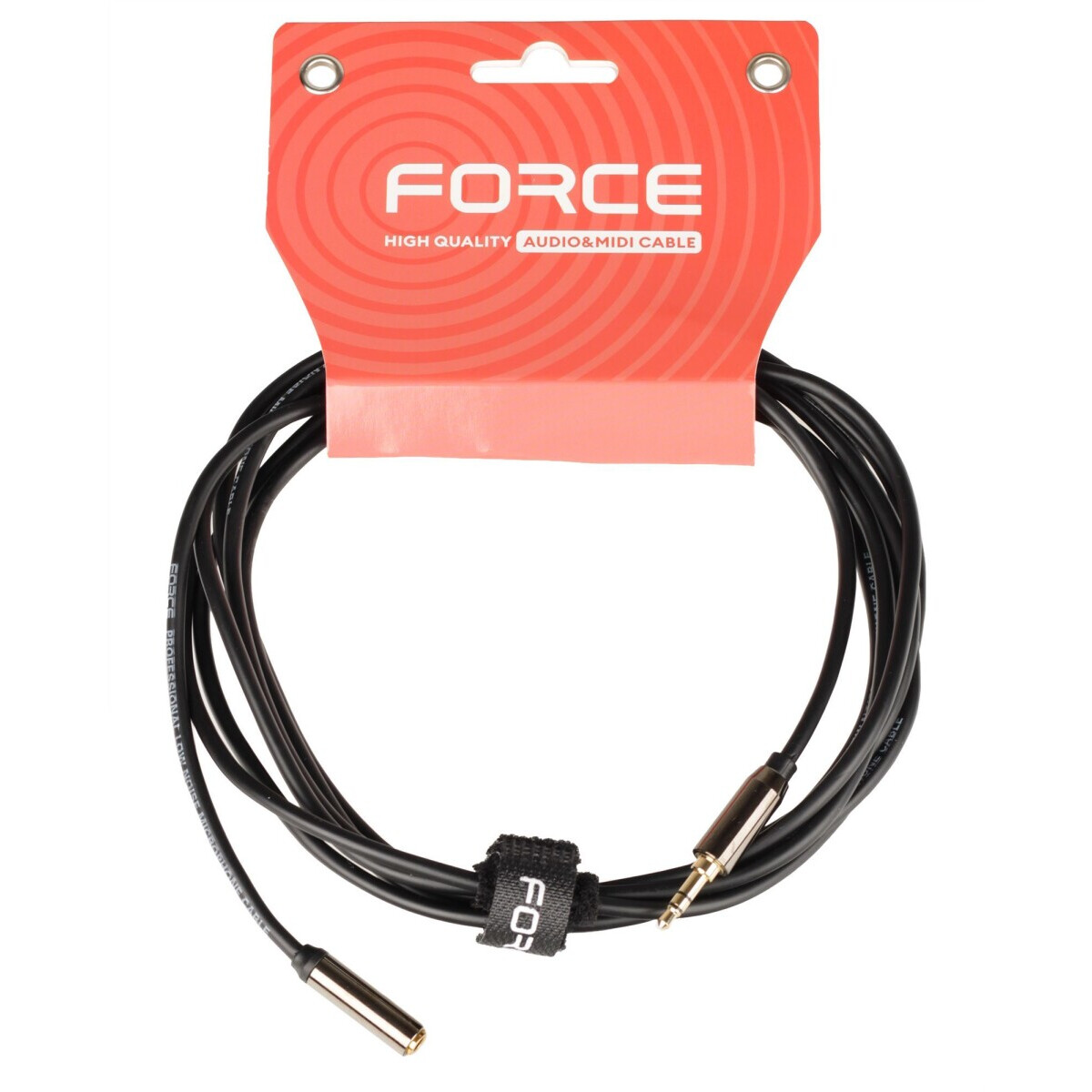 Кабель удлинительный 3.5 Jack (M) - 3.5 Jack (F), 3м, FORCE FLC-05