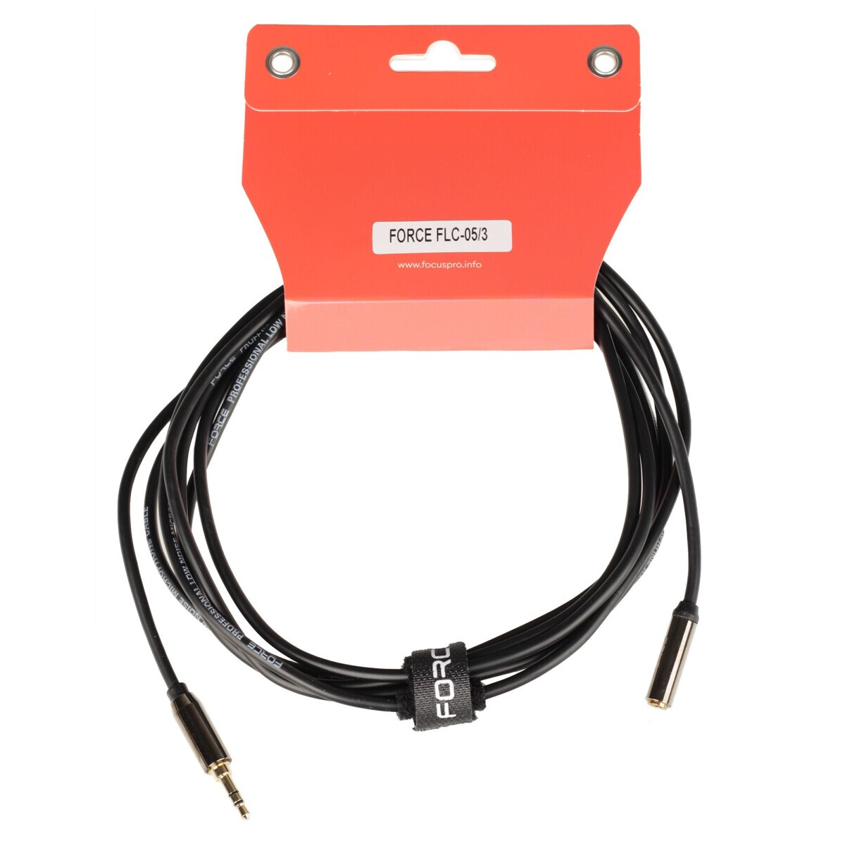 Кабель удлинительный 3.5 Jack (M) - 3.5 Jack (F), 3м, FORCE FLC-05 - FLC-05/3 - фото 2