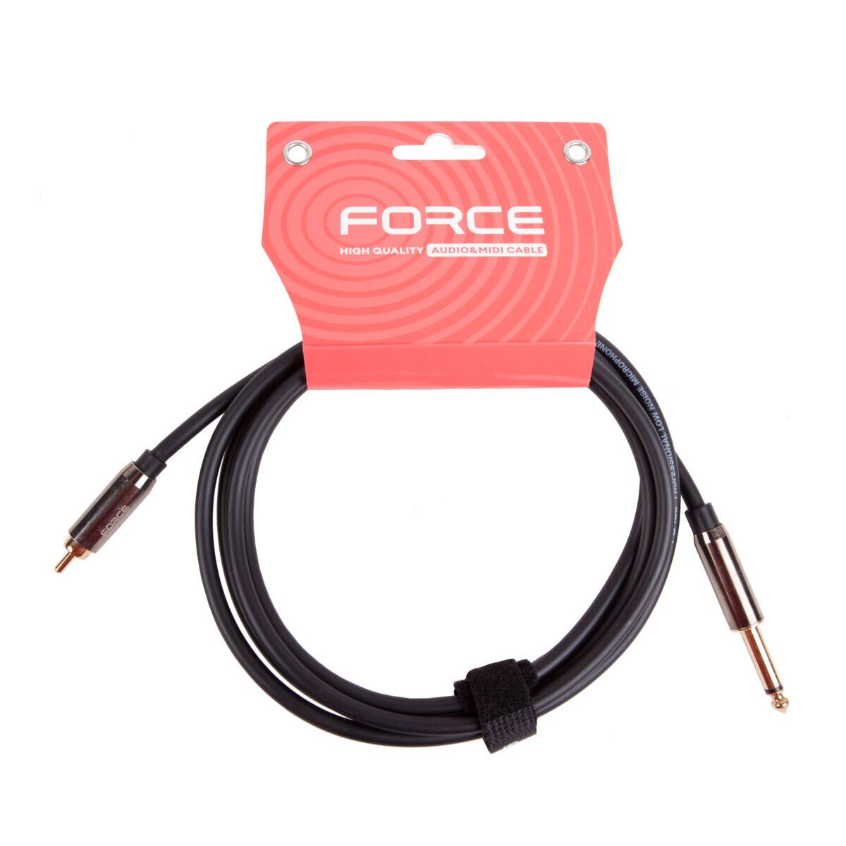 Кабель межблочный 6.3 Jack (M) - RCA (M), 2м, FORCE FLC-09