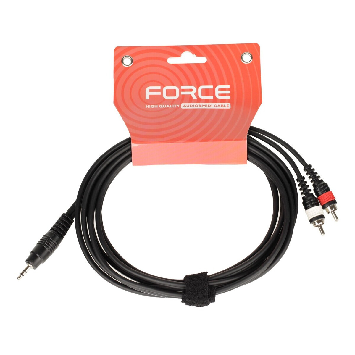 Кабель межблочный 3.5 Jack (M) - 2x RCA (M), 3м, FORCE FLC-10