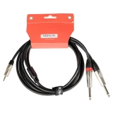 Кабель межблочный 3.5 Jack (M) - 2x 6.3 Jack (M), 3м, FORCE FLC-15 (FLC-15/3)