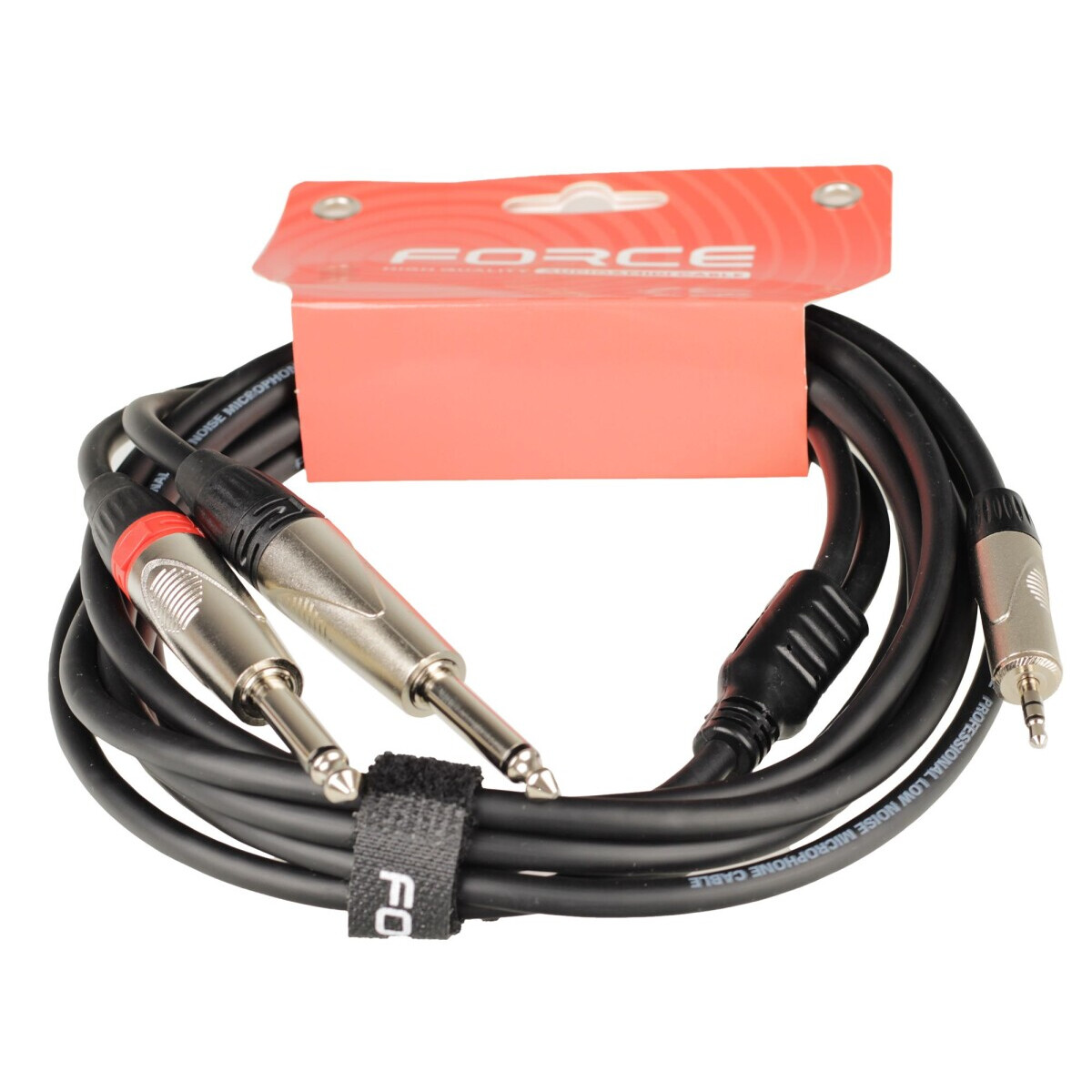 Кабель 3.5 Jack (M) - 2x 6.3 Jack (M), 3м, FORCE FLC-15 - FLC-15/3 - фото 3