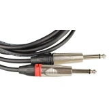 Кабель межблочный 3.5 Jack (M) - 2x 6.3 Jack (M), 3м, FORCE FLC-15 (FLC-15/3)