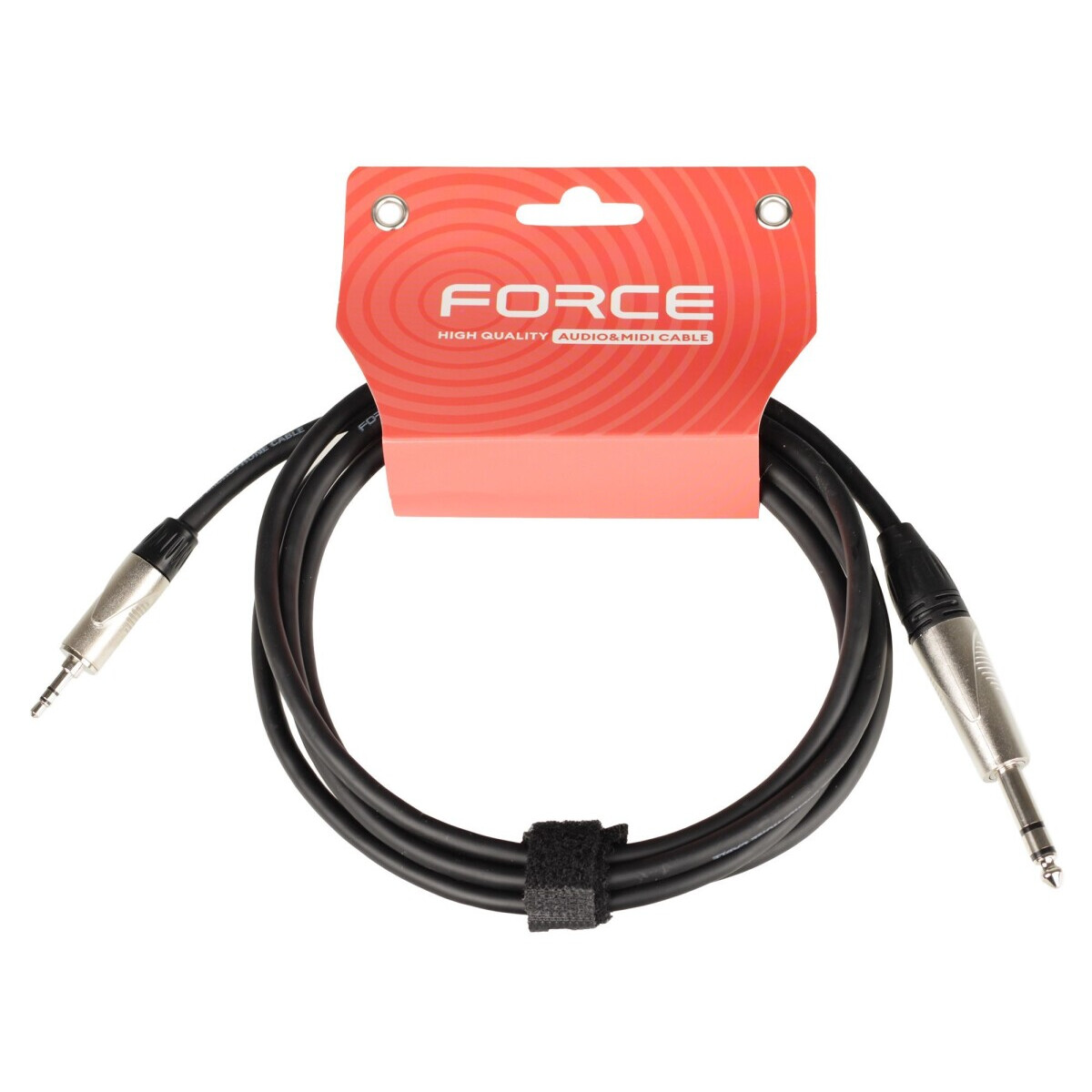 Кабель межблочный 3.5 Jack (M) - 6.3 Jack (M), 2м, FORCE FLC-150