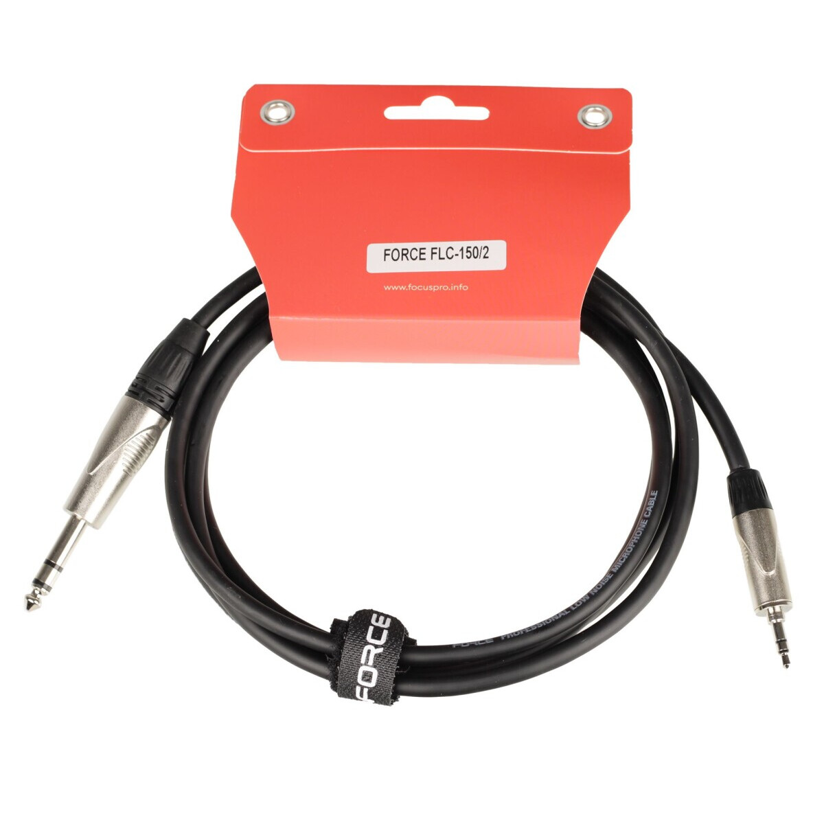 Кабель межблочный 3.5 Jack (M) - 6.3 Jack (M), 2м, FORCE FLC-150 - FLC-150/2 - фото 2