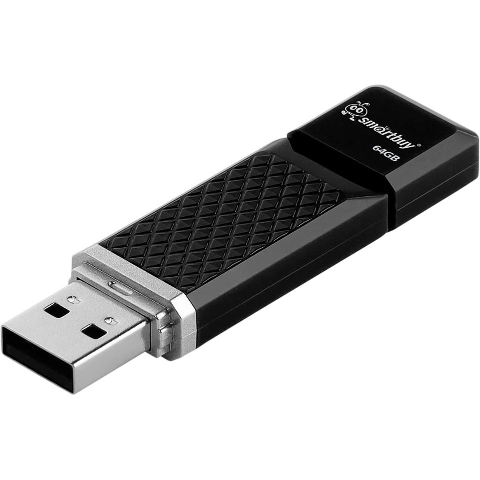 USB Flash накопитель 64GB SmartBuy Quartz Black (SB64GBQZ-K) - фото 2