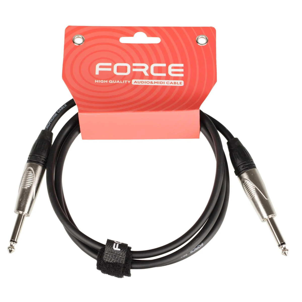 Кабель инструментальный 6.3 Jack (M) - 6.3 Jack (M), 1.5м, FORCE FGC-09 Black