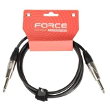 Кабель инструментальный 6.3 Jack (M) - 6.3 Jack (M), 1.5м, FORCE FGC-09 Black (FGC-09/1.5)