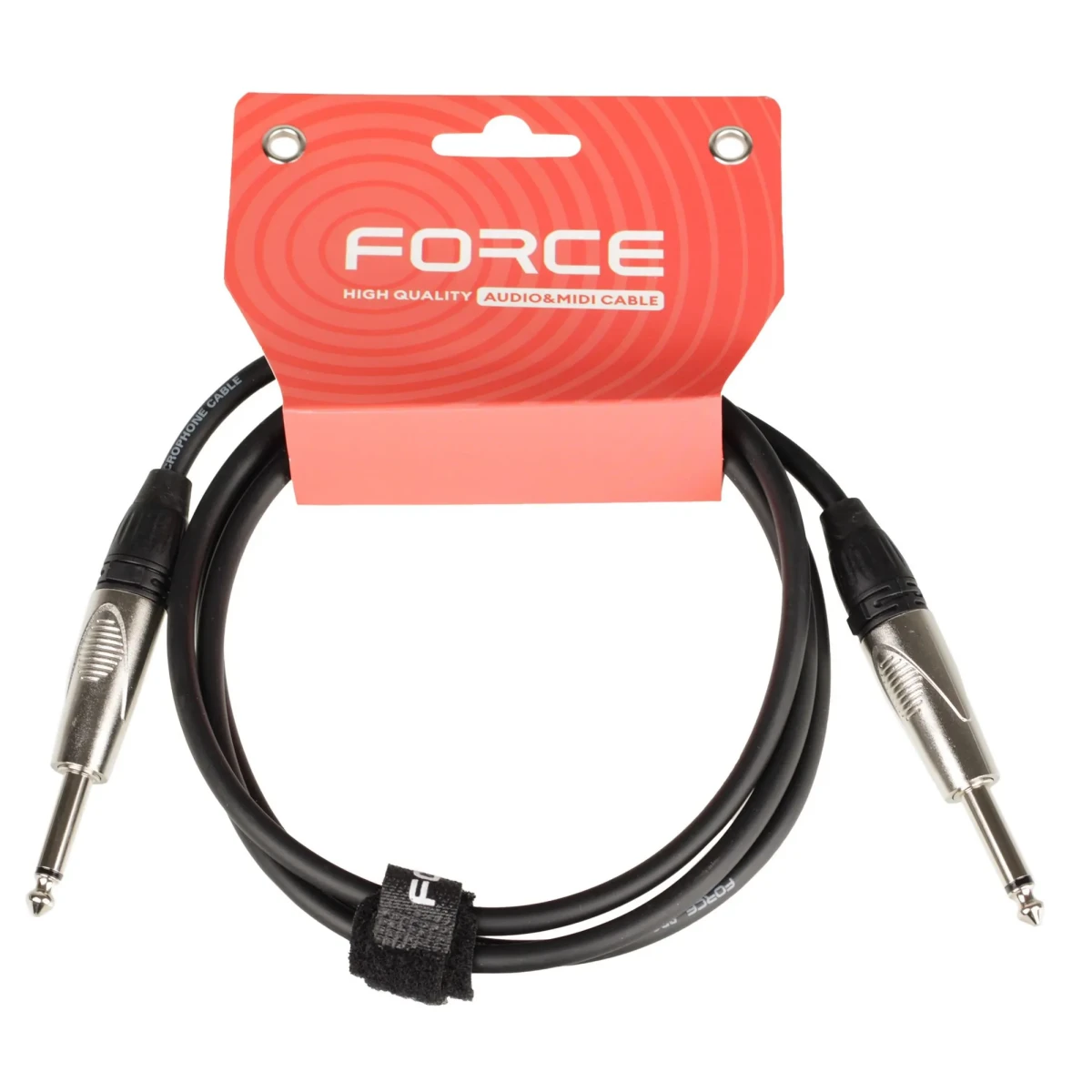 Кабель инструментальный 6.3 Jack (M) - 6.3 Jack (M), 1.5м, FORCE FGC-09 Black - FGC-09/1.5