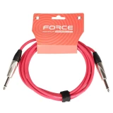 Кабель инструментальный 6.3 Jack (M) - 6.3 Jack (M), 3м, FORCE FGC-09 Red (FGC-09/3 RD)
