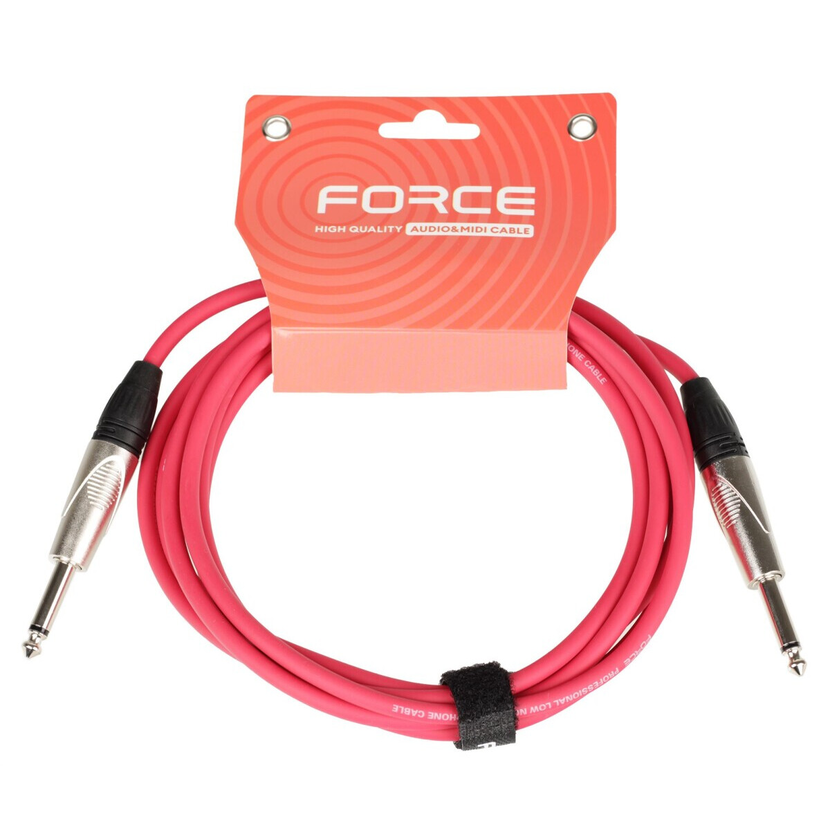 Кабель инструментальный 6.3 Jack (M) - 6.3 Jack (M), 3м, FORCE FGC-09 Red - FGC-09/3 RD