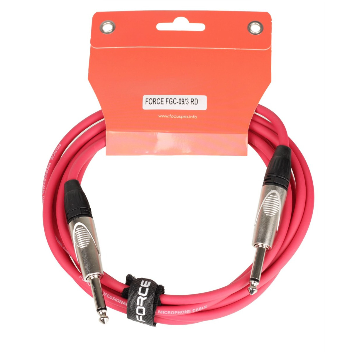 Кабель инструментальный 6.3 Jack (M) - 6.3 Jack (M), 3м, FORCE FGC-09 Red - FGC-09/3 RD - фото 2