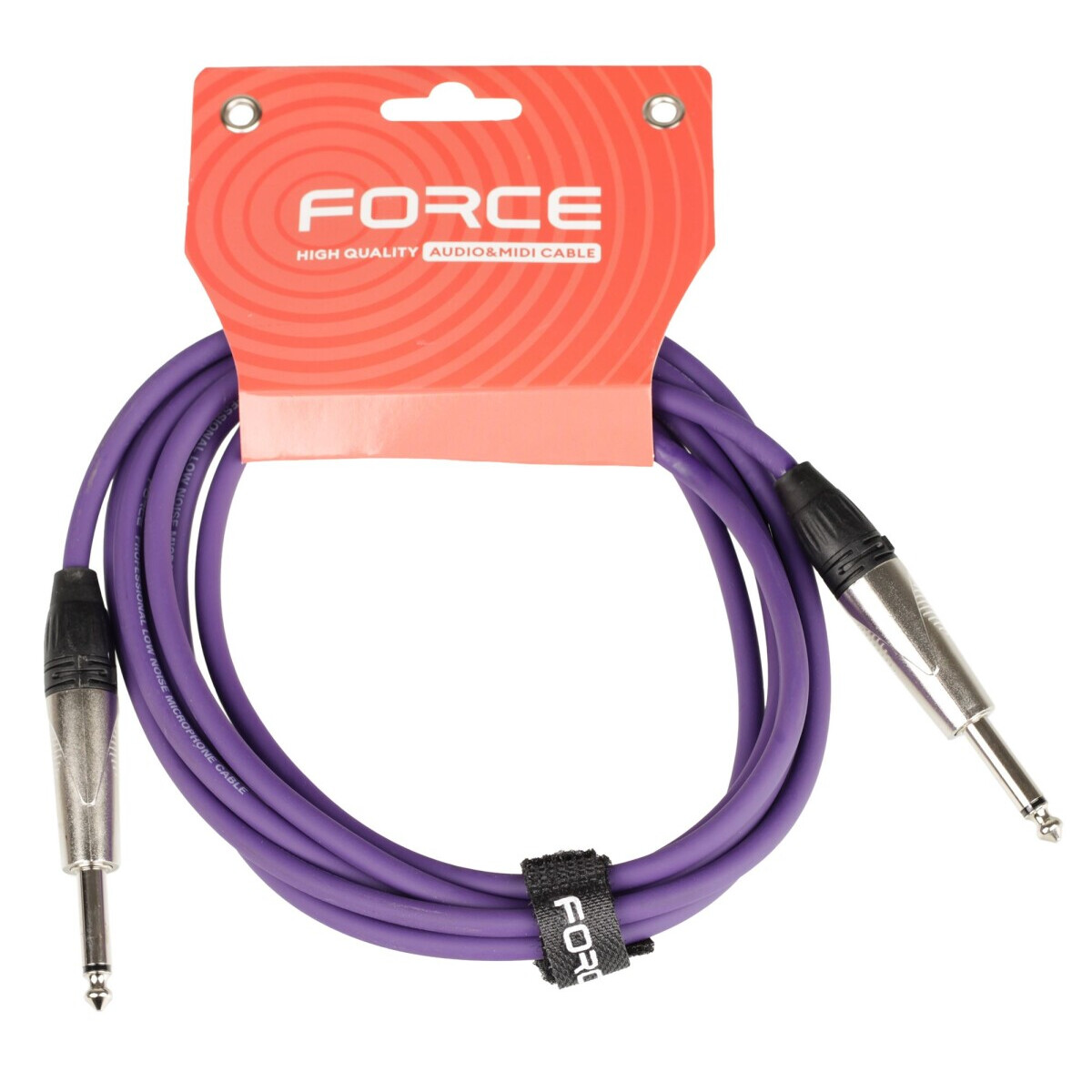 Кабель инструментальный 6.3 Jack (M) - 6.3 Jack (M), 3м, FORCE FGC-09 Violet