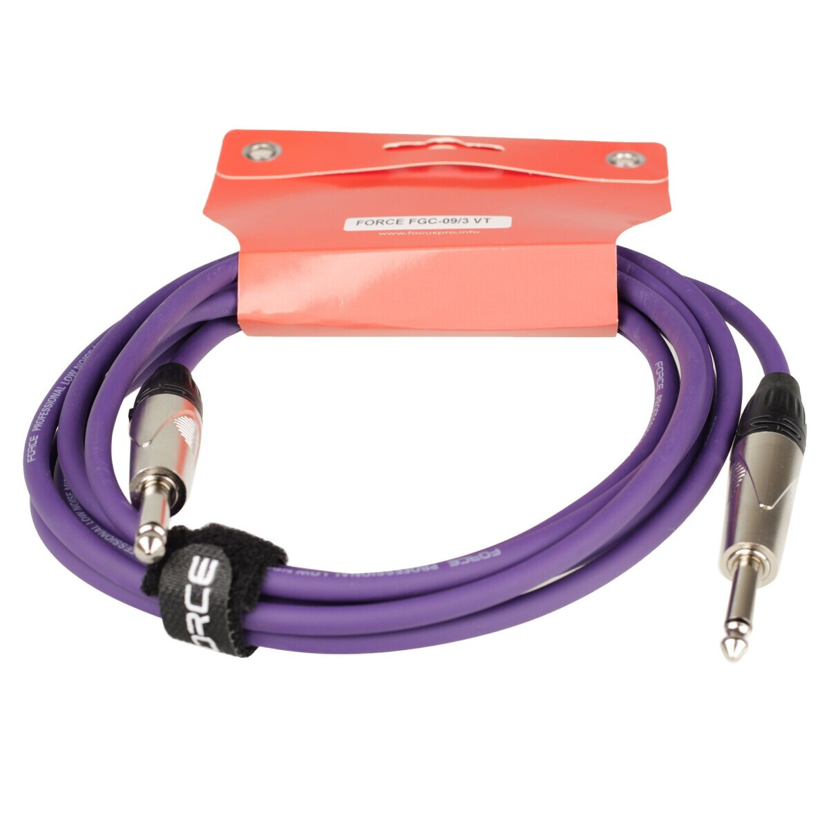 Кабель инструментальный 6.3 Jack (M) - 6.3 Jack (M), 3м, FORCE FGC-09 Violet - FGC-09/3 VT - фото 3