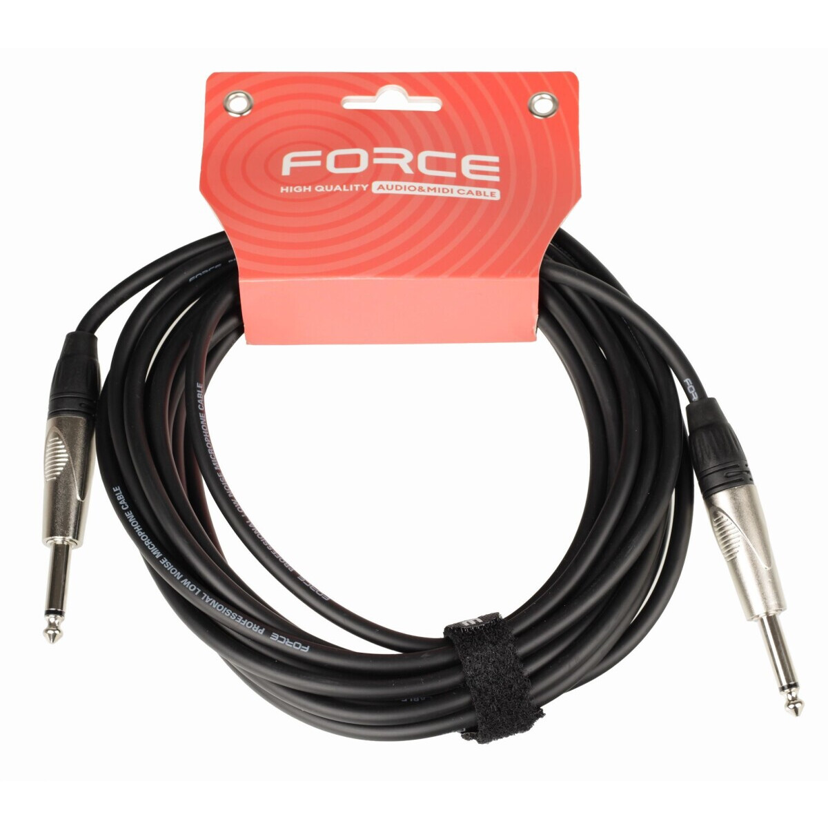 Кабель инструментальный 6.3 Jack (M) - 6.3 Jack (M), 6м, FORCE FGC-09 Black