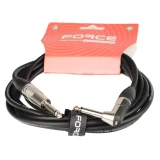 Кабель инструментальный 6.3 Jack (M) - 6.3 Jack (M), 3м, FORCE FGC-09/3L Black