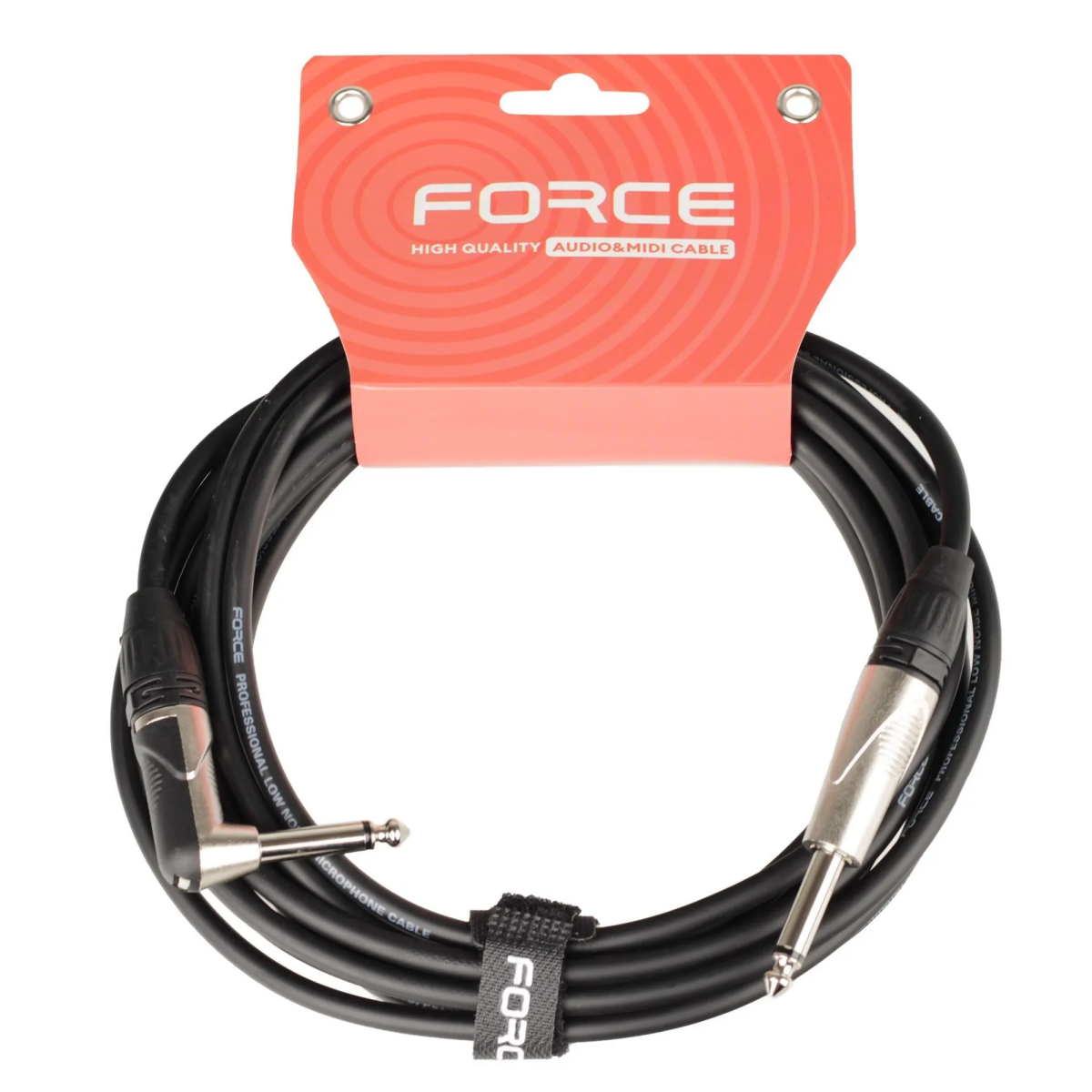 Кабель инструментальный 6.3 Jack (M) - 6.3 Jack (M), 4.5м, FORCE FGC-09/4.5L Black