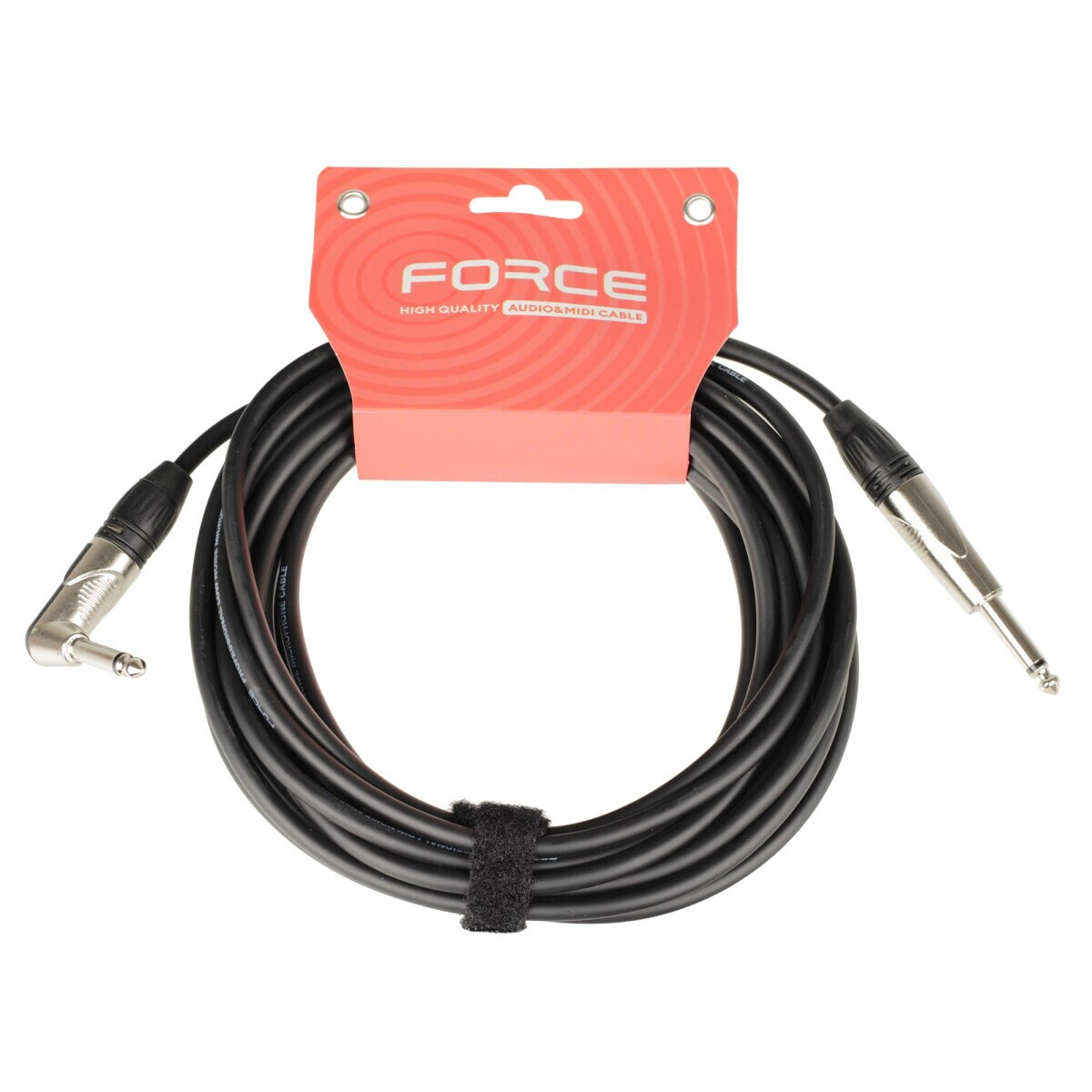 Кабель инструментальный 6.3 Jack (M) - 6.3 Jack (M), 6м, FORCE FGC-09/6L Black