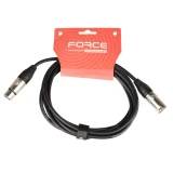 Кабель микрофонный XLR (M) - XLR (F), 3м, FORCE FMC-05 Black (FMC-05/3)