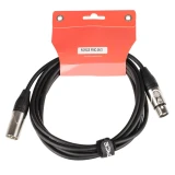 Кабель микрофонный XLR (M) - XLR (F), 3м, FORCE FMC-05 Black (FMC-05/3)