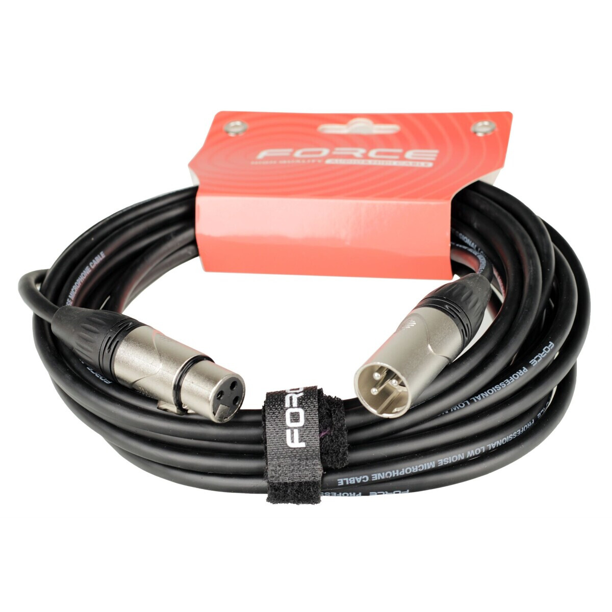Кабель микрофонный XLR (M) - XLR (F), 6м, FORCE FMC-05 Black - FMC-05/6 - фото 3