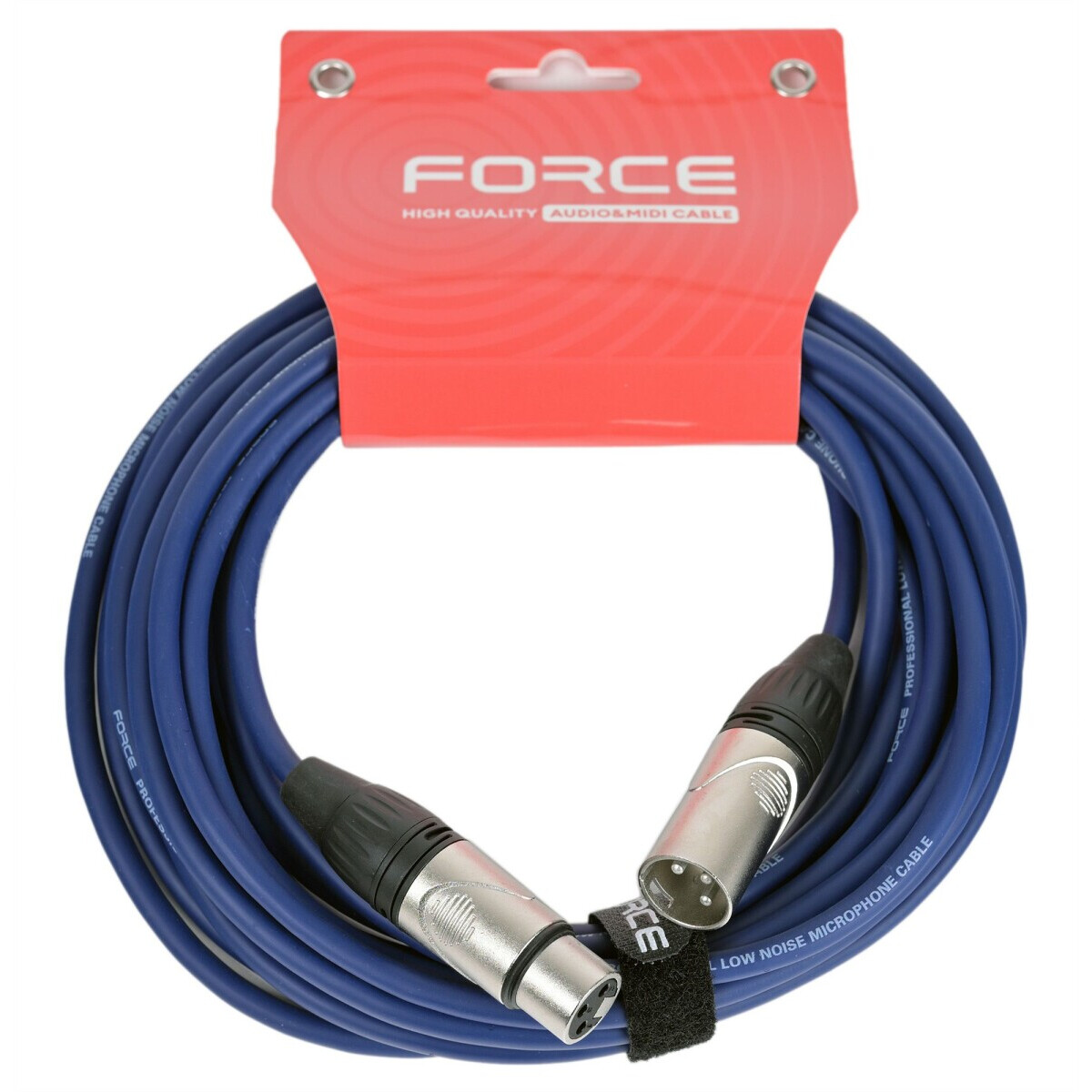 Кабель микрофонный XLR (M) - XLR (F), 6м, FORCE FMC-05 Blue