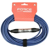 Кабель микрофонный XLR (M) - XLR (F), 10м, FORCE FMC-05 Blue (FMC-05/10 BL)