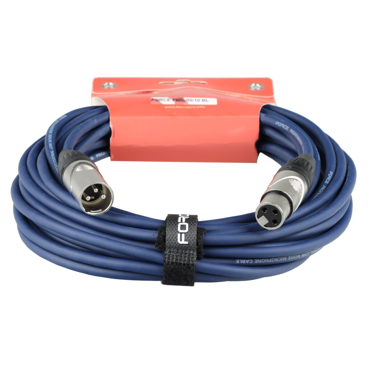 Кабель микрофонный XLR (M) - XLR (F), 10м, FORCE FMC-05 Blue - FMC-05/10 BL - фото 3