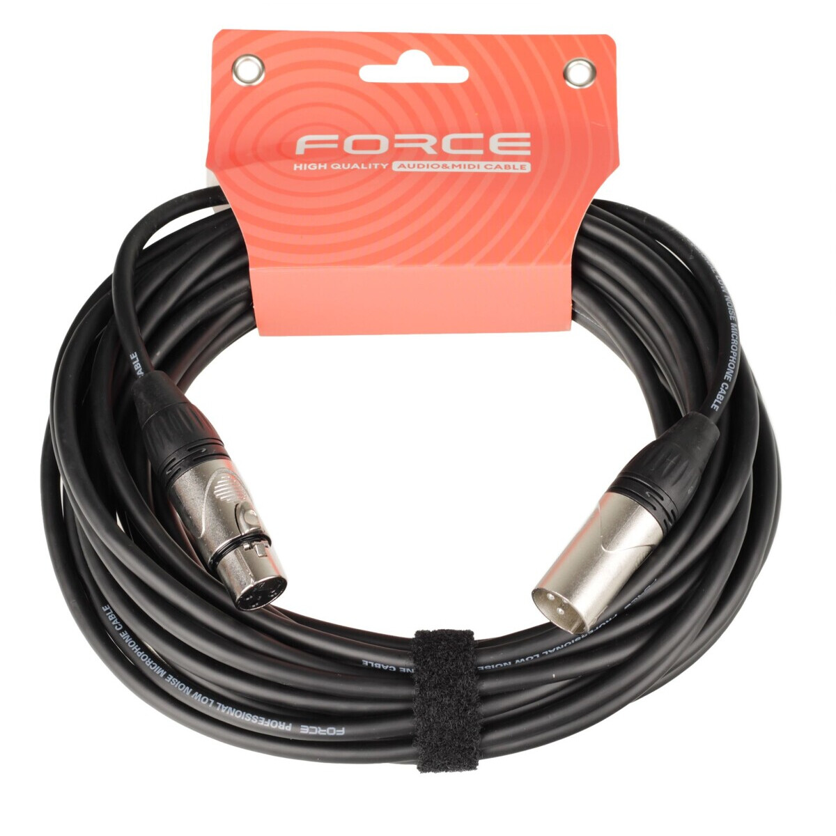 Кабель микрофонный XLR (M) - XLR (F), 10м, FORCE FMC-05 Black