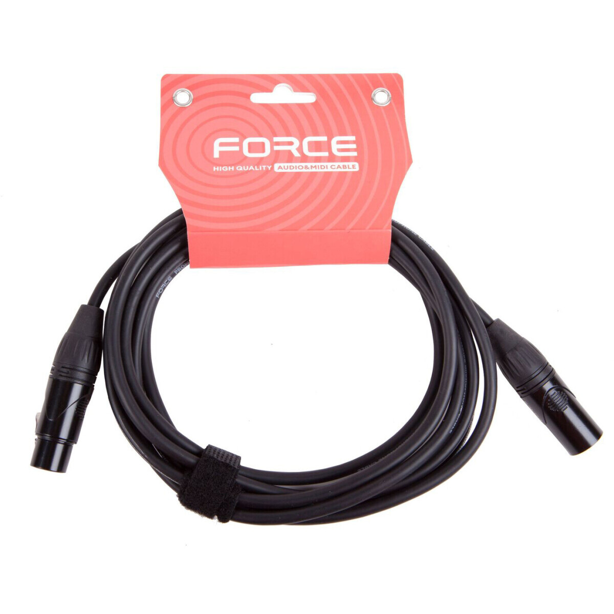 Кабель микрофонный XLR (M) - XLR (F), 3м, FORCE FMC-06