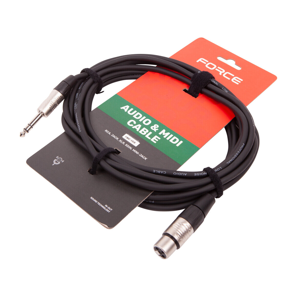 Кабель 6.3 Jack (M) - XLR (F), 6м, FORCE FMC-15 - FMC-15/6 - фото 2